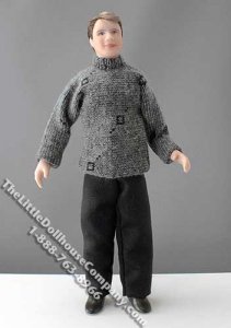 (image for) Man with Salt & Pepper Hair in Grey Sweater by Cindy's Dolls
