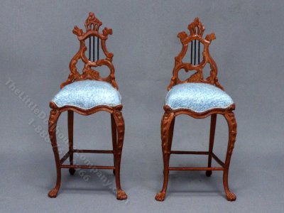 (image for) Miniature Pair of Lyre Bar Chairs