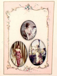 (image for) Miniature Trio of Gilded Age Portraits by Cristina Lissiotto