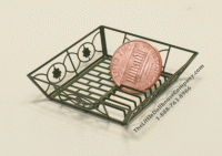 (image for) Dollhouse Scale Model Dark Green Dish Drainer