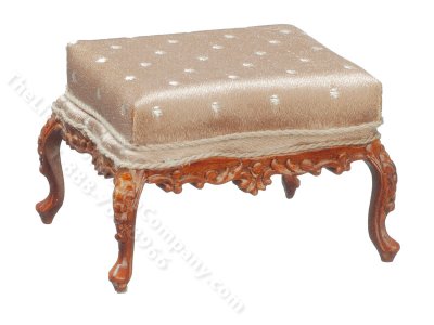 (image for) Miniature Louis XV Ottoman - Walnut