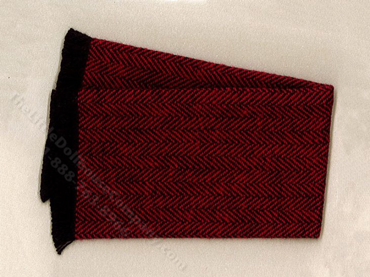 (image for) Miniature Crimson Fringed Throw Blanket