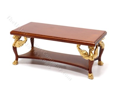 (image for) Miniature Empire Coffee Table for Dollhouse - Walnut
