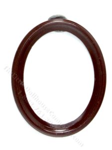 (image for) Miniature Skinny Brown Coloured Oval Frame