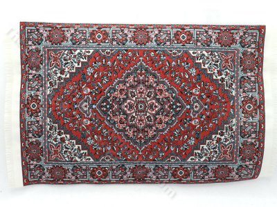 (image for) Dollhouse Miniature Red Oriental Style Carpet