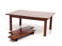(image for) Miniature Walnut Dining Room Set for Dollhouses - Grey