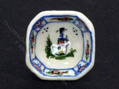 (image for) Miniature Porcelain Quimper Man Bowl by Janice Crawley