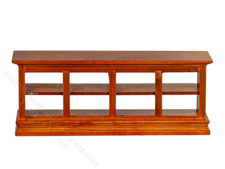 (image for) Miniature Walnut Store Counter for Dollhouses