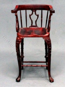 (image for) Miniature Mahogany Bar Stool for Dollhouses