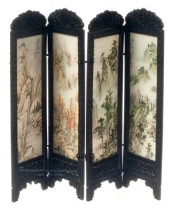 (image for) Dollhouse Scale Model Chinese Screen (Mountain)
