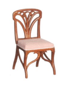 (image for) Miniature Art Nouveau Side Chair for Dollhouses