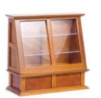 (image for) Miniature Walnut Store Display Case for Dollhouses