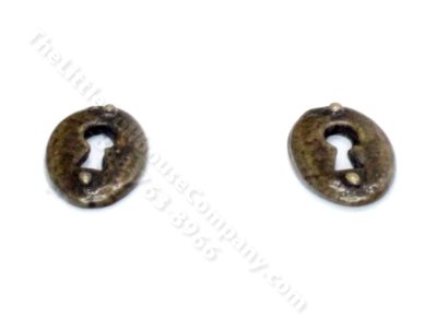 (image for) Miniature Antiqued Key Hole Plate for Dollhouses (2/pk)