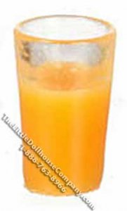 (image for) Miniature Glass of Orange Juice for Dollhouses