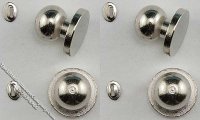 (image for) Miniature Nickle Round Door Knobs w/Keyhole for Dollhouses, 4/pk