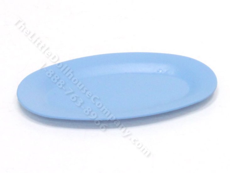 (image for) Miniature Blue Oval tray with Sloped Edge