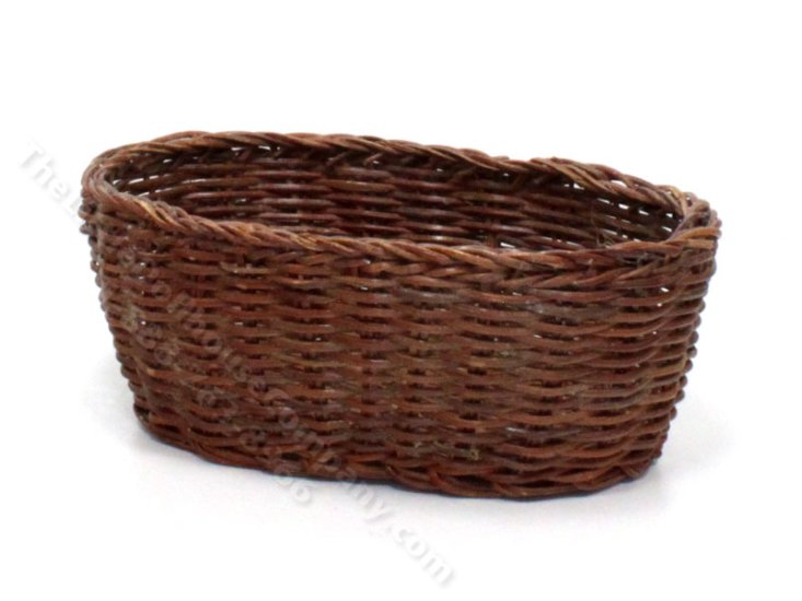 (image for) Miniature Large Woven Basket for Dollhouses