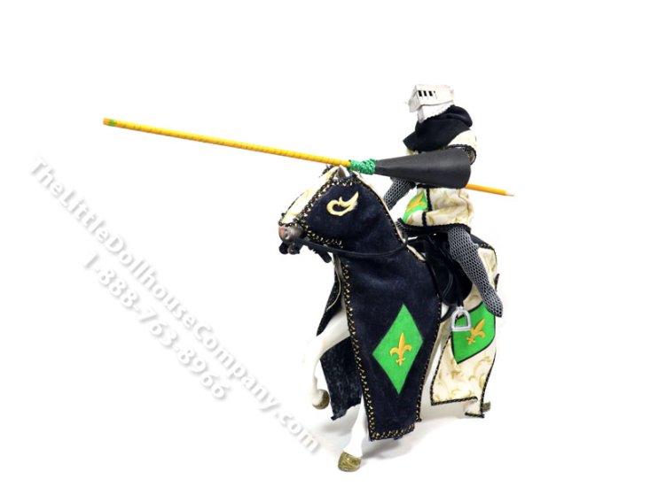 (image for) Miniature Full Scale Medieval Jousting Horse and Knight in Green