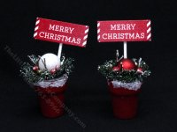 (image for) Miniature Christmas Flower Pot for Dollhouses (1pc)