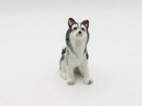 (image for) Miniature Porcelain Husky Dog for dollhouses