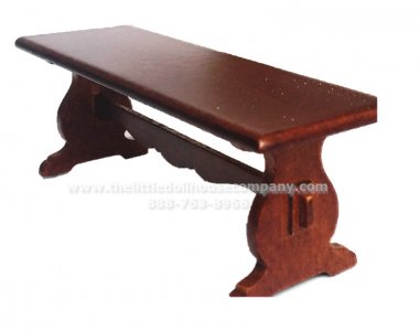 (image for) Miniature Walnut Tresle Bench