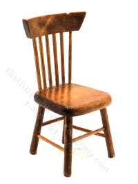 (image for) Miniature Walnut Kitchen Chair for Dollhouses