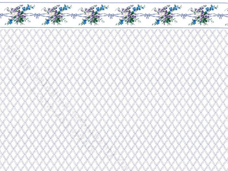 (image for) Dollhouse Scale Model Wallpaper - Purple Lattice