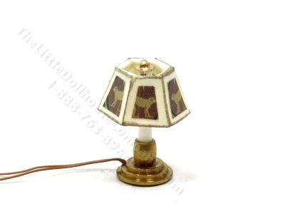 (image for) Miniature 1/2 Scale 12v Table Lamp for Dollhouses - Monkeys