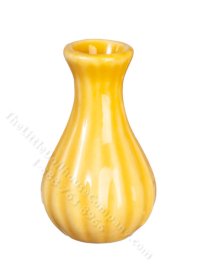 (image for) Miniature Ridged Yellow Bud Vase for Dollhouses