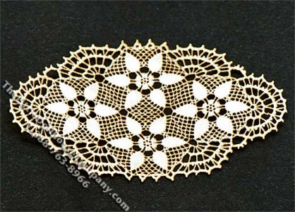 (image for) Miniature Laser Cut Oval Doily for Dollhouses
