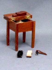 (image for) Miniature Shoe Shine Table for Dollhouses