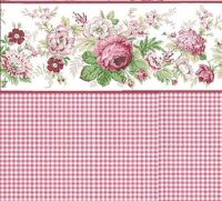 (image for) Red Roses in Bloom Pattern Miniature Wallpaper for Dollhouses