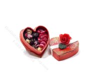 (image for) Miniature Handmade Valentine's Box of Chocolates for Dollhouses