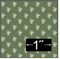 (image for) Dollhouse Scale Model Wallpaper Thistle Green