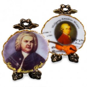 (image for) Miniature Mozart/Bach Wall Plate For Dollhouses