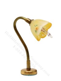 (image for) 1:24 Scale Miniature Goose Neck Table Lamp for Dollhouses
