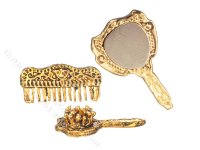 (image for) Miniature Vanity Set for Dollhouses - Gold