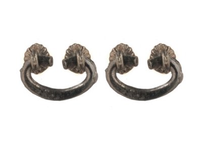 (image for) Miniature Black Chrome Coloured Drawer Pulls (2/pk)