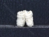 (image for) Miniature Handmade Cream Booties for Babies