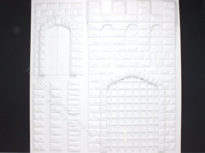Castle Ramparts Plastic Veneer Sheet for Dollhouses