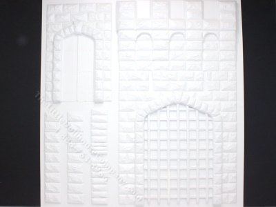 (image for) Castle Ramparts Plastic Veneer Sheet for Dollhouses