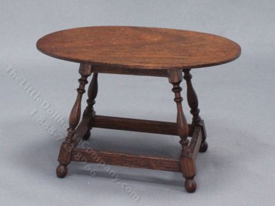 (image for) Vintage Handmade Oval Table for Dollhouses