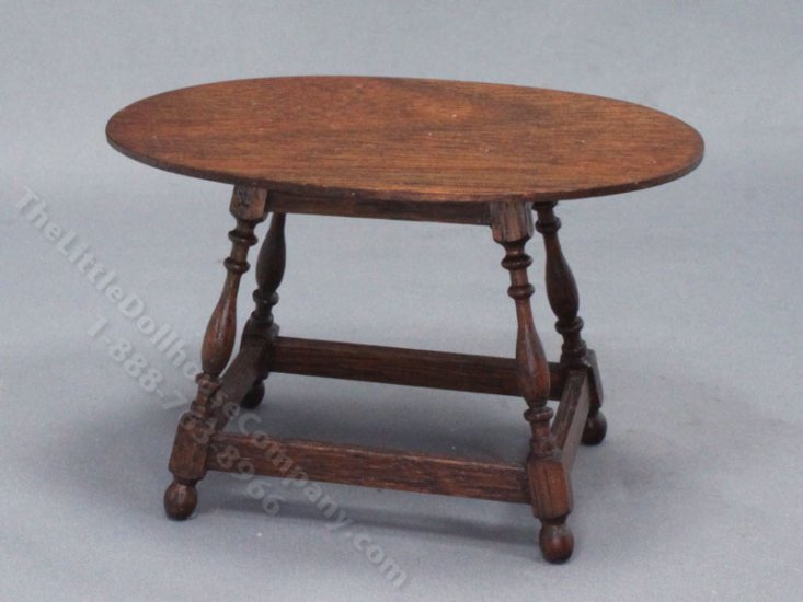 (image for) Vintage Handmade Oval Table for Dollhouses