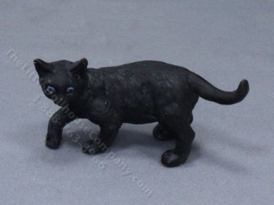 (image for) Miniature Walking Black Cat for Dollhouses