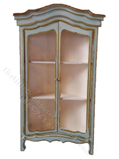 (image for) 1:24 Scale Miniature Corner Armoire Kit for Dollhouses