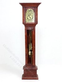 (image for) Miniature Mahogany Grandfather Clock for Dollhouses