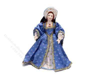 (image for) Miniature Handcrafted Tudor Woman in Blue