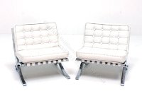 (image for) Miniature Modern Tufted Leather Barcelona Chair Judith Blondell