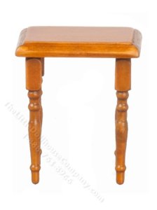 (image for) Miniature Walnut Lamp Table for Dollhouses