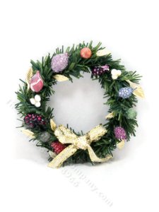 (image for) Miniature Christmas Wreath for Dollhouses